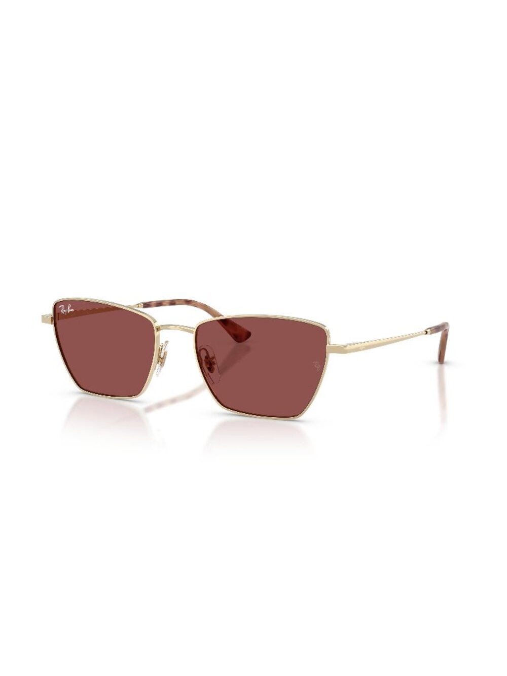 New Ray-Ban Unisex Sunglasses Gold Purple Lens Metal Frame Ray Ban RB3783 921375
